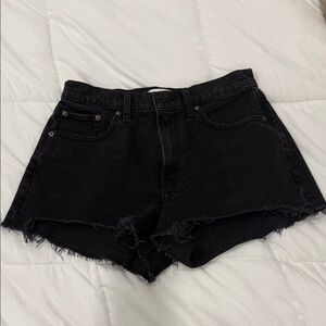Abercrombie & Fitch Black Jean Shorts, the mom short, high rise curve love